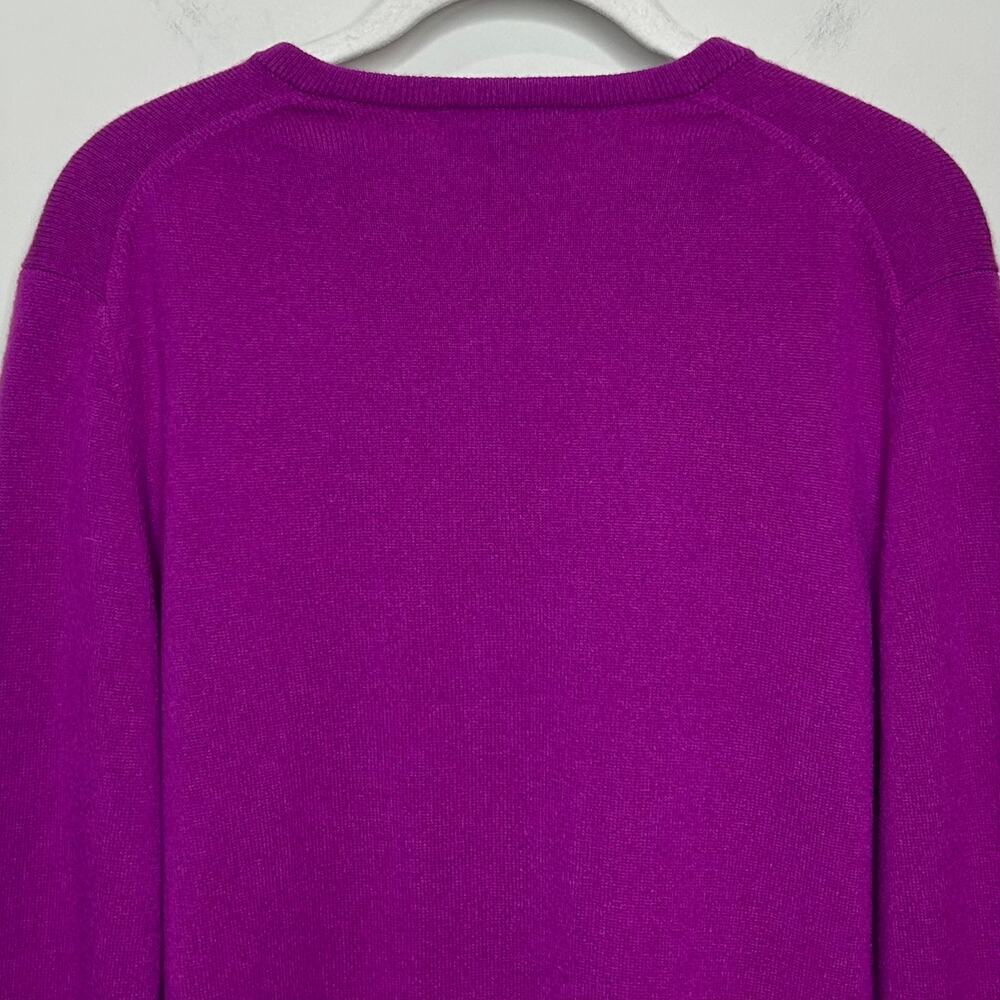 Lands' End 100% Cashmere Purple Cardigan Sweater Size M - Picture 6 of 8